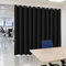 Raumteiler Vorhang Schwarz Privatsphäre Vorhänge Raumteiler für Wohnzimmer Heimkino Konferenzraum Extra Breit Verdunkelungsvorhang Paneele Mehrzweck-Hintergrundvorhang, 4.6 m breitx2.7 m hoch, 1 Panel
