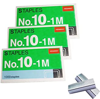 3000 Stück Nr. 10 Heftklammern, für Max HD-10D, Swingline Tot Mini-Hefter und andere Mini-Heftgeräte mit Nr. 10 Heftklammern (kleiner als Standard-Heftklammern). Silber