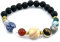 Handgefertigtes Lava Stein Armband mit Planeten Sonnensystem aus echten Edelsteinen in Geschenkbox | Glück Kraft Energie