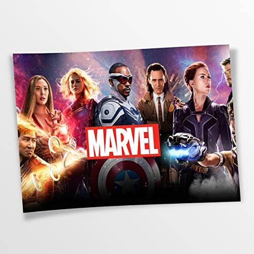 Artis Prints Poster (Baumwolle) Superhelden Übersicht, Marvel Filme, Klein bis XXL, Inneneinrichtung - Wohnzimmer - Wohnung, Dekoration