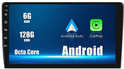 Universale CarPlay/Android Auto Autoradio Android FM/AM Radio Stereo navigazione per auto Pad Multimedia Player GPS 10 IPS Touch Screen Display RDS DSP BT WiFi 2 Din Headunit Tablet Octa Core 6G+128G