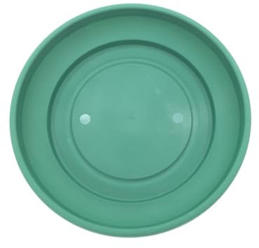 Oakland Gardens 43cm Plant Pot Saucer Round Strong Plastic Base Water Drip Tray Saucers, Green Colour| Size 43cm| Pack of 1