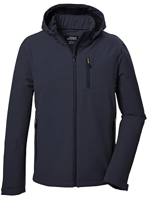 killtec Herren Softshelljacke/Outdoorjacke mit abzippbarer Kapuze KOW 92 MN SFTSHLL JCKT, marine, 3XL, 41829-000