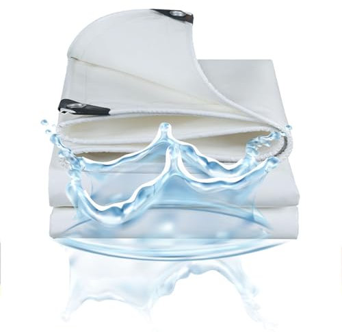 PROUH Telone Impermeabile per Esterno 6x4m, Telo Resistente alle Intemperie con Occhielli, Telo Telone PVC Multiuso Occhiellato, per Coperture Barca, Piscina, Roulotte