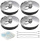 FINEASY4 Pièces Bouchon Baignoire, Bouchon Evier Cuisine, Bouchon Lavabo Salle de Bain, Bouchon d'Evier avec Chaîne à Billes, Diamètre 33 à 37 mm, pour évier de Cuisine ou de Baignoire