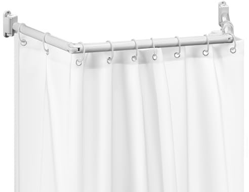 Wenqik Asta per tenda da doccia per camper, per bagno, 106 x 89 cm, multifunzione, regolabile, in alluminio, per camper, bagno, camera da letto, camerino, necessità di forare