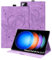 Auslbin Tab Funda Compatible con Xiaomi Pad 6S Pro 12.4 2024, Cuero PU con Relieve de Mariposa con función de Soporte, para Xiaomi Pad 6S Pro, Púrpura