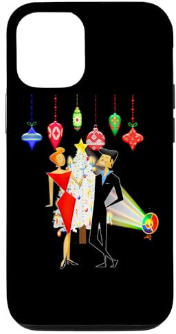 Hülle für iPhone 13 Mid Century Moderne Weihnachtsfeier MCM Retro Cocktailparty