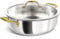 MICHELANGELO Stainless Steel Pan with Lid - 7 Quart Saute Pan, Deep Frying Pan with Lid, Dishwasher and Oven-Safe, All Cooktops Compatible, 12 Inch