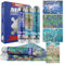 MISITU 4er-Pack Mini Puzzles mit 150 Teilen für Erwachsene Blumen Ölgemälde Puzzle Reisepuzzle als Heimdekoration