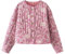 YILKOO Veste Femme Doudoune Courte Cardigan à Imprimé Floral Vintage Veste Matelassée pour L'automne et L'hiver(S)