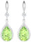 Linawe Ohrringe Grün Grüne Ohrringe Modeschmuck, Silber Schmuck Set Damen, Tropfen Ohrringe Hängend, Kristall Diamant Diamanten Hängende Ohrringe, Große Ohrringe Hochzeit Moissanite