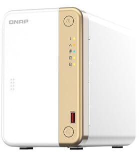Qnap TS-262 Turbo Station NAS (processore Intel® Celeron® N4505 2 core/2 thread, Turbo fino a 2,9 GHz, 4 GB di RAM, 1 porta LAN RJ-45 2,5 GbE) bundle da 24 TB con 2 unità Seagate IronWolf da 12 TB