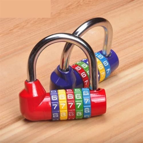 Cadenas à combinaison rouge, serrure à Code à 5 lettres, for armoire, valise, bagages, casier de vélo, 1 pièce(Black)