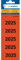 HERMA Jahreszahlen 2025 für Ordner, 60 x 26 mm, rot, permanent haftend