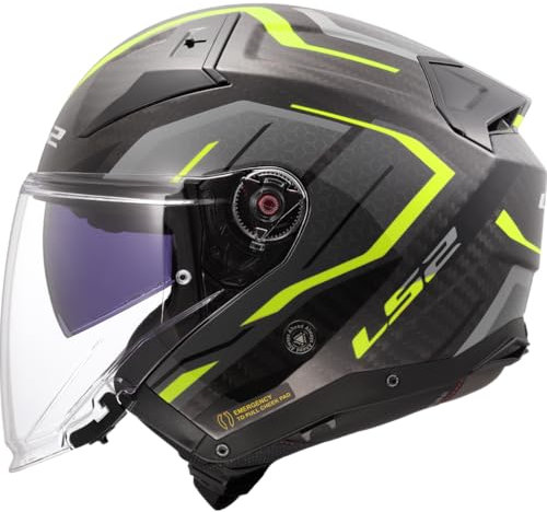 LS2, Jet-Motorradhelm INFINITY II CARBON URUS H-V Yellow, M