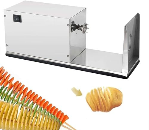 smafoseedding Potato Tower Machine, Electric Potato Tornado Spiral Slicer, Electric Tornado Potato Slicer, Stainless Steel Potato Chip Tower Machine, Automatic Potato Tornado Slicer - For Commercial