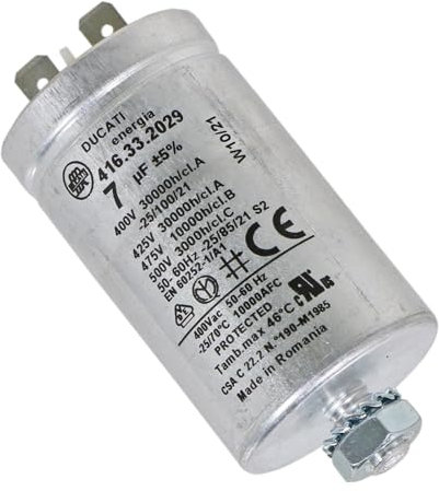 SPARES2GO Kondensator für Whirlpool SLC71 Wäschetrockner (7UF)
