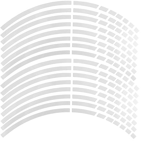 Partuto 16 Pezzi Adesivi Per Cerchi Auto Arco-Forma PET | Dimensioni 30x8cm, Forma ad arco, Resistente all'acqua e UV, Adatto per cerchi da 18, Facile da applicare