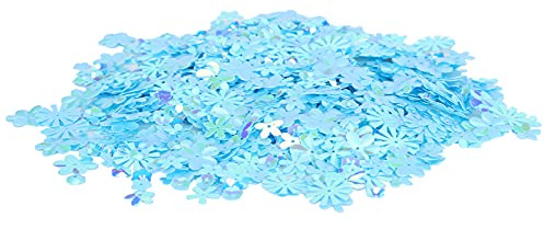 Konfetti, Blumenförmige Glitzer-Pailletten, Pailletten, Party, Hochzeit, Streuteil, Dekorationszubehör, Bunte Rosa Dekorationen, (blaue Farbe)