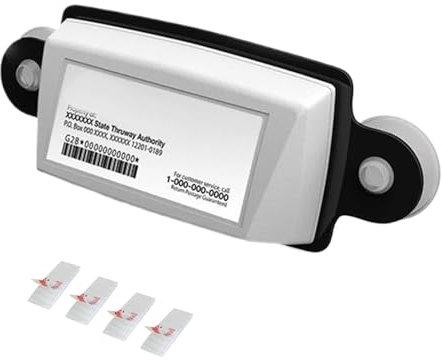Support de carte de péage – Fixation sécurisée avec bandes de fixation | Support compact pour transpondeur pour le positionnement du pare-brise | Support de péage pour autoroute et autoroute