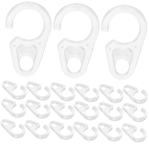 NUOBESTY Ganci per Tende Decorativi in Resistente per Installazione Facile Ganci Scorrevoli per Tende da Doccia e Finestre Compatibili Standard 50 Pezzi