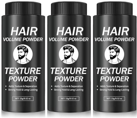 QIUFSSE 3PCS Hair Styling Powder for Men & Women,Fluffy Hair Powder | Natural Matte Finish,Strong Hold,Long-Lasting,Weightless Volume,Adds Texture and Separation,Volumizing and Texturizing Powder
