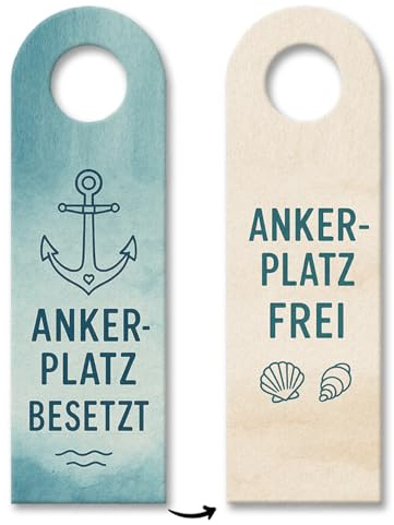 speecheese Türhänger Anker maritim Ankerplatz besetzt frei Lustiger Spruch | für Segler und Meerliebhaber