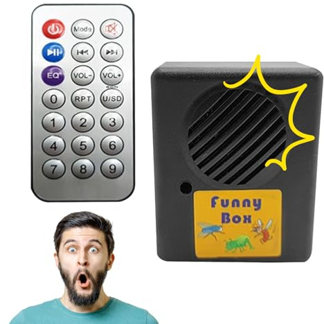 Generador De Ruidos Broma – Dispositivo Electrónico Molesto | Aparato De Broma con Control Remoto | Portátil con Varios Sonidos De Animales | para Bromas, Fiestas, Trabajo & Reuniones Familiar