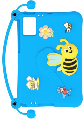 YUEHISY Custodia per Tablet, Cover Universale Antiurto per Tablet da 11 Maniglia Portatile, Cavalletto a Forma di Ape, Materiale in Schiuma EVA, Adatta Ai Bambini, per Protezione (BLUE)