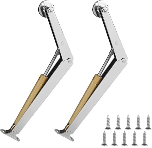 Icetop 15KG Gas Strut Spring Hinges for Heavy Curved, 2PCS Gas Strut Hinges | Soft Close Hinges for Toy Box Chest Bench Toolbox Curved Flat Lid Basement Floor Door Heavy Lids