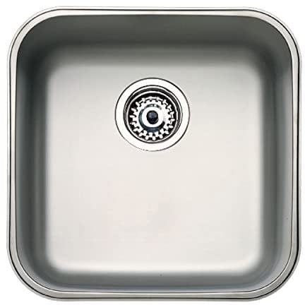 Teka BE 40.40 1C - Fregadero bajo Encimera, 1 Seno para Cocina 50cm, Acero Inoxidable