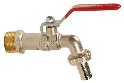 Dipra 220044 Robinet de Puisage Extérieur à Sphère, Entrée M15/21, Sortie 20/27, diamètre 15mm