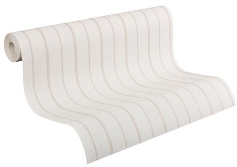 A.S. Création Vliestapete OK 5, Streifentapete, beige, weiß, 935351