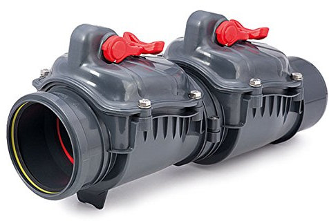 Pvc plástico de retención de drenaje de aguas residuales de retención doble solapa remanso válvula impidió 110mm