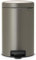 Brabantia 113628 Treteimer mit Inneneimer aus Kunststoff, stahl,Platinum,12 Liter
