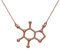 Serebra Jewelry Koffein Molekül Anhänger Halskette aus 925 Sterling Silber by (Roségold-Überzug)