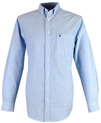 Farah Men`s Drayton Oxford Shirt - FAWB6007 - Blue (XX Large)