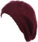 BYOS Damen Baskenmütze, mittelschwer, lässig, mit Blättern, Cutout, gehäkelt, weich, gestrickt - Rot - Einheitsgröße
