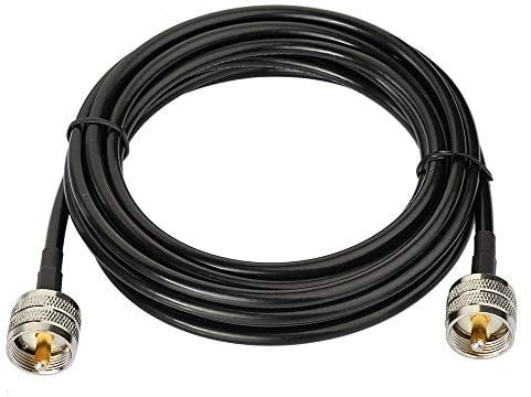 Superbat Cable UHF PL259 de CB 2m Cable RG58 UHF Macho a Macho de Radio Digital 50ohm Cable Coaxial de Baja Pérdida para Radio CB Radioaficionados Analizador de Antena Medidor de SWR etc.