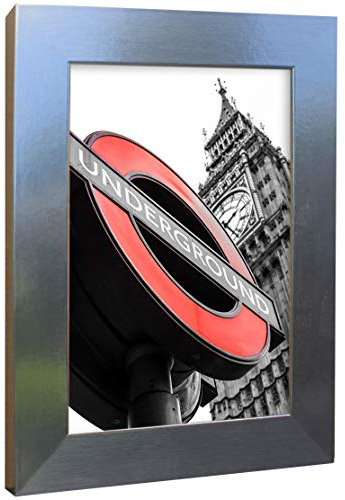 Bilderrahmen Fotorahmen 50x50 cm Edelstahl bilderrahmen zum aufhängen MDF picture frames Farbe und 40 verschiedene Größen wählbar ohne Passepartout Rahmen London