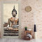 FCFLXJ 3D Türaufkleber Buddha-Statue 77x200cm PVC Selbstklebende Wasserdichte Abnehmbare Art Decals für Dekoration Wandbild Tapete-Kunst-dekorative Wand-Abziehbilder für Schlafzimmer