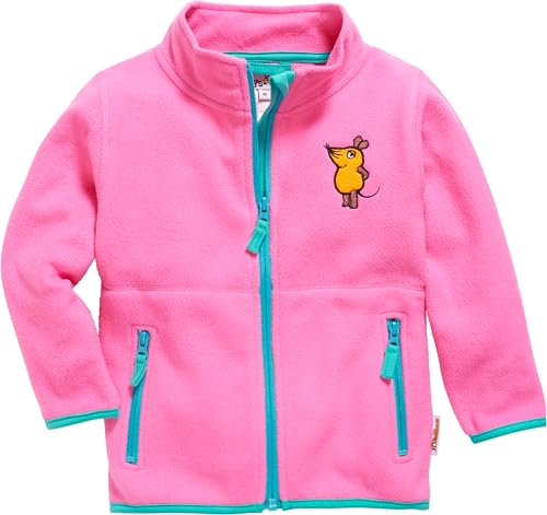 Playshoes Giacca in pile, Piano da esterno Unisex - Bambini e ragazzi, rosa Il topo, 128
