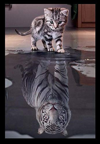 WYTTT Puzzle 1000 Teile Erwachsene Puzzle Holzpuzzle Klassisches 3D Puzzle Katze Tiger DIY Collectibles Moderne Wohnkultur,75X50Cm