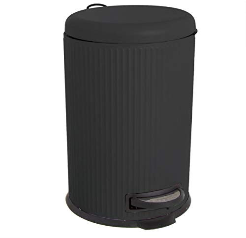 Home Gadgets Abfalleimer mit Pedal, 20 l, langsamer Abbau, 43 cm, Schwarz