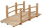 DREAMADE Pont de Jardin en Sapin Charge Maximale 100KG Tablier en Coubure avec Rampes de Deux Côtés 150 x 67 x 55CM Décoration du Jardin Pont de Bassin en Plein Air (Couleur de Bois)