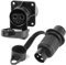 AGRISHOP 12V Bouchon Fiche Prise Remorque 3 Broches pour Remorque,12V Étanche Connecteur Prise 3 Broches Mâle Femelle Adaptateur Fiche 3 Broches pour RV Caravane Tracteur Camion Van Conseil