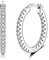 Creolen Silber Damen Ohrringe, 925 Silber Creolen mit AAA Zirkonia Damen Schmuck Geschenke Durchmesser 30mm