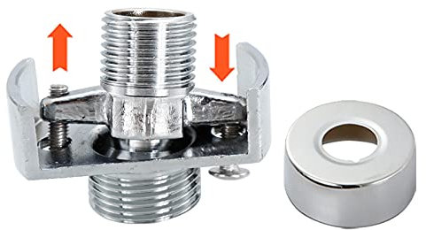 Gnimauhz 1xKupfer-Wandhalterung, Klauenfuß-Wanne, 9.5 cm, Adapter, Klauenfuß, Badewannenarmatur, verstellbarer Winkel des schiefen Ansaugrohrs, Einstellung von Exzenterschraube, Eck-Duschzubehör