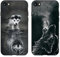 DiaryTown 2 Pack Hülle für iPhone SE 2022 5G / iPhone 8 Liquid Silikon Handyhülle mit Motiv Schutzhülle Ultra Dünn TPU Bumper Rundumschutz Schwarz Case für Cover iPhone SE 2020 / iPhone 7, Hund & Wolf